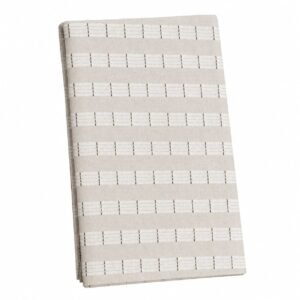 Elegant off-white fabric with a clean horizontal stripe pattern.