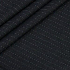 Premium black pinstripe fabric pant with a clean, elegant look.