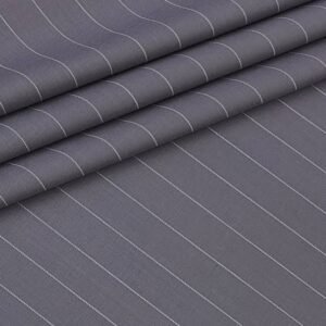 Premium grey pinstripe fabric designed for stylish baggy pants.